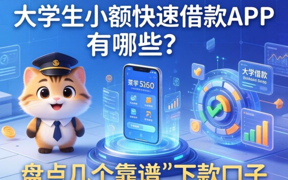 大学生小额快速借款app有哪些？盘点几个靠谱的下款口子