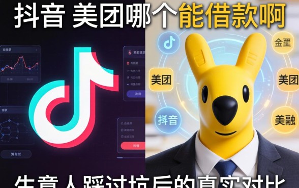 抖音和美团哪个能借款啊？生意人踩过坑后的真实对比