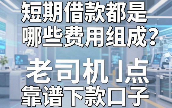 短期借款都是哪些费用组成？老司机带你盘点五个靠谱下款口子