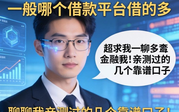 一般哪个借款平台借的多？聊聊我亲测过的几个靠谱口子
