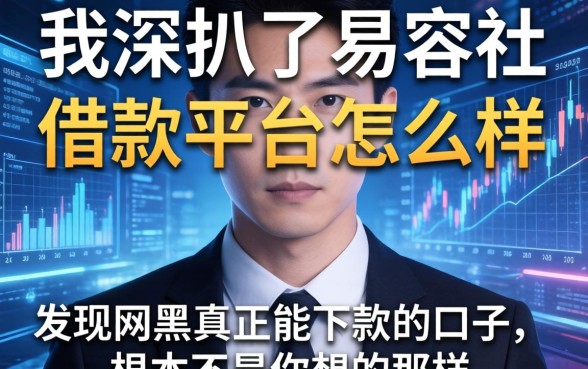 我深扒了易容社借款平台怎么样，发现网黑真正能下款的口子根本不是你想的那样