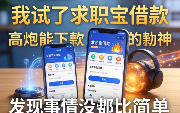 我试了求职宝借款和高炮能下款的软件,发现事情没那么简单