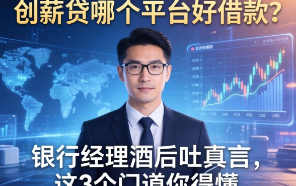 创薪贷哪个平台好借款？银行经理酒后吐真言，这3个门道你得懂