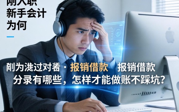 刚入职的新手会计为何对着电脑发愁？报销借款的分录有哪些，怎样才能做账不踩坑？