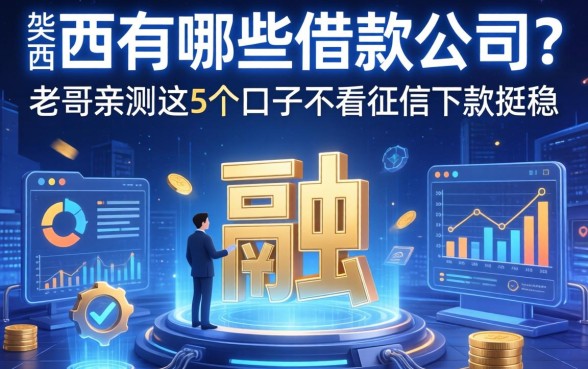 阳西有哪些借款公司？老哥亲测这5个口子不看征信下款挺稳