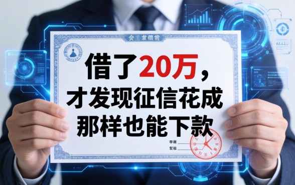 我拿着保单借了20万，才发现征信花成那样也能下款
