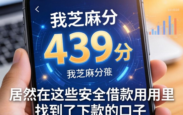 我芝麻分439分,居然在这些安全的借款应用里找到了下款的口子