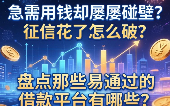 急需用钱却屡屡碰壁？征信花了怎么破？盘点那些易通过的借款平台有哪些？