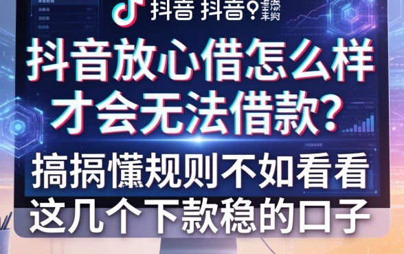 抖音放心借怎么样才会无法借款?搞不懂规则不如看看这几个下款稳的口子