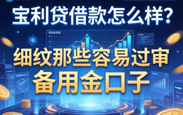 宝利贷借款怎么样？细数那些容易过审的备用金口子
