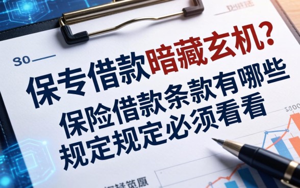 保单借款暗藏玄机？保险借款条款有哪些规定必须看清