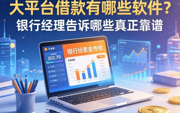 大平台借款有哪些软件？银行经理告诉你哪些真正靠谱