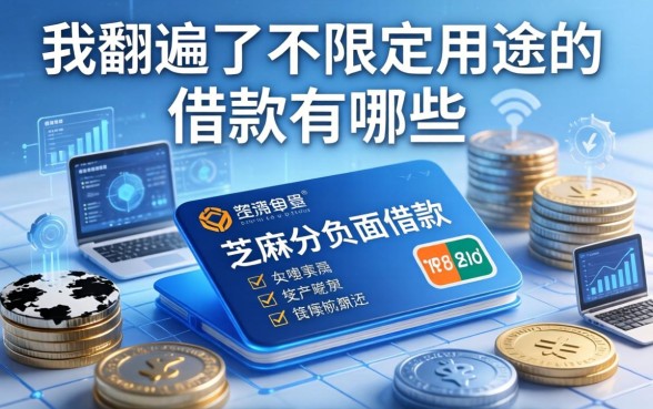 我翻遍了不限定用途的借款有哪些，发现芝麻分负面借款的平台竟然藏着这些机会