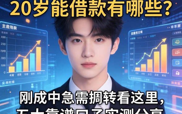 20岁能借款有哪些？刚成年急需周转看这里，五大靠谱口子实测分享