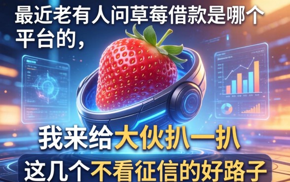 最近老有人问草莓借款是哪个平台的，我来给大伙扒一扒这几个不看征信的好路子