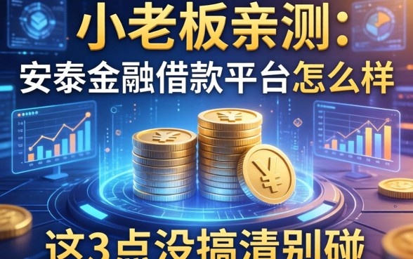 小老板亲测：安泰金融借款平台怎么样，这3点没搞清别碰