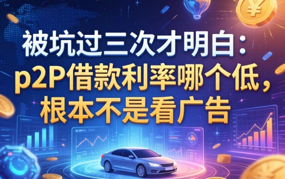 被坑过三次才明白:p2p借款利率哪个低,根本不是看广告