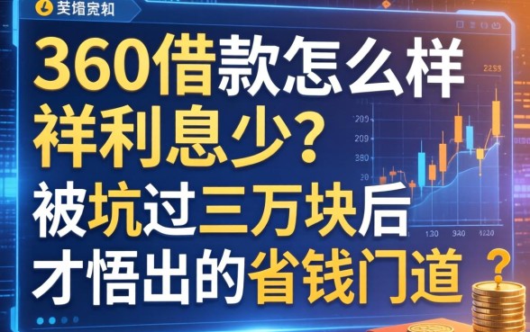360借款怎么样利息少？被坑过三万块后才悟出的省钱门道