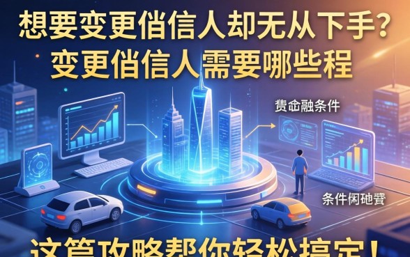 想要变更借款人却无从下手？变更借款人需要哪些流程和条件，这篇攻略帮你轻松搞定！