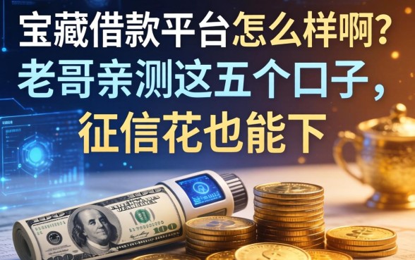 宝藏借款平台怎么样啊？老哥亲测这五个口子，征信花也能下
