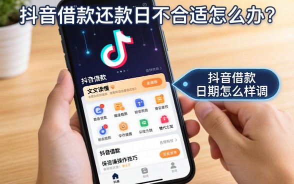 抖音借款还款日不合适怎么办？抖音借款的日期怎么样调？一文读懂操作技巧与替代方案