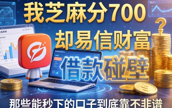我芝麻分700却在易信财富借款碰壁,那些能秒下的口子到底靠不靠谱