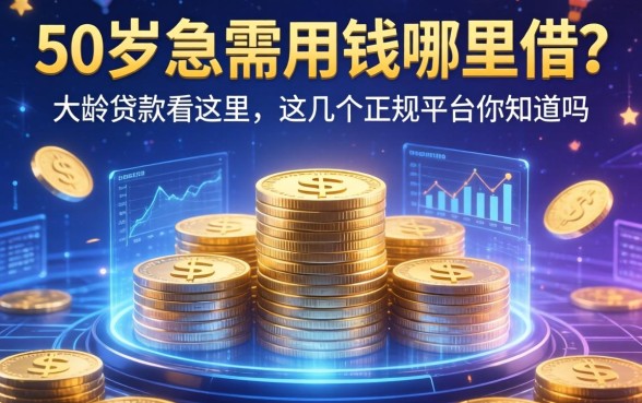 50岁急需用钱哪里借？大龄贷款看这里，这几个正规平台你知道吗？
