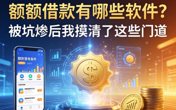 大额借款有哪些软件？被坑惨后我摸清了这些门道