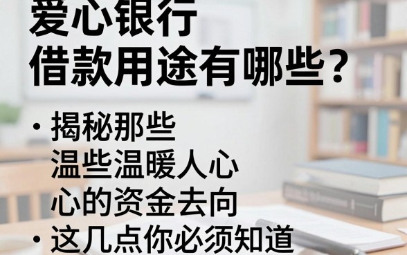 爱心银行借款用途有哪些?揭秘那些温暖人心的资金去向,这几点你必须知道