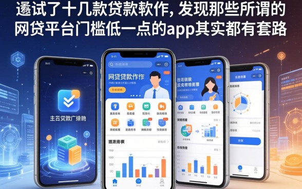 我试了十几款贷款软件，发现那些所谓的网贷平台门槛低一点的app其实都有套路