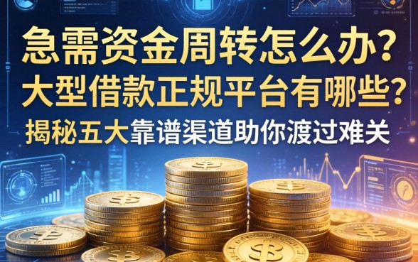 急需资金周转怎么办？大型借款正规平台有哪些？揭秘五大靠谱渠道助你渡过难关