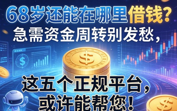 58岁还能在哪里借钱？急需资金周转别发愁，这五个正规平台或许能帮您！