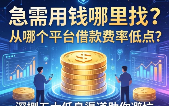 急需用钱哪里找？从哪个平台借款费率低点？深扒五大低息渠道助你避坑