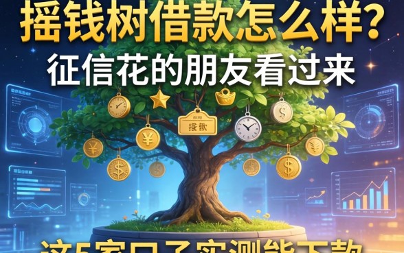 摇钱树借款怎么样？征信花的朋友看过来，这5家口子实测能下款