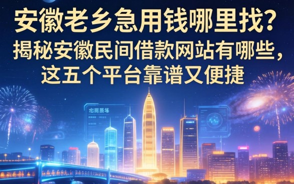 安徽老乡急用钱哪里找？揭秘安徽民间借款网站有哪些，这五个平台靠谱又便捷