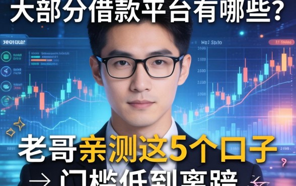 大部分借款平台有哪些？老哥亲测这5个口子门槛低到离谱