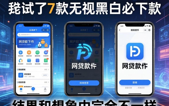 我试了7款无视黑白必下款的网贷软件，结果和想象中完全不一样