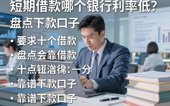 短期借款哪个银行利率低?盘点十个靠谱下款口子