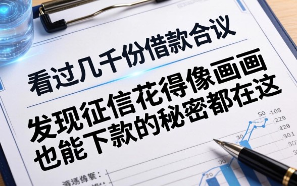 我看过几千份借款协议，发现征信花得像画布也能下款的秘密都在这