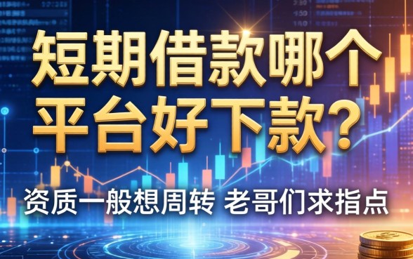 短期借款哪个平台好下款？资质一般想周转，老哥们求指点