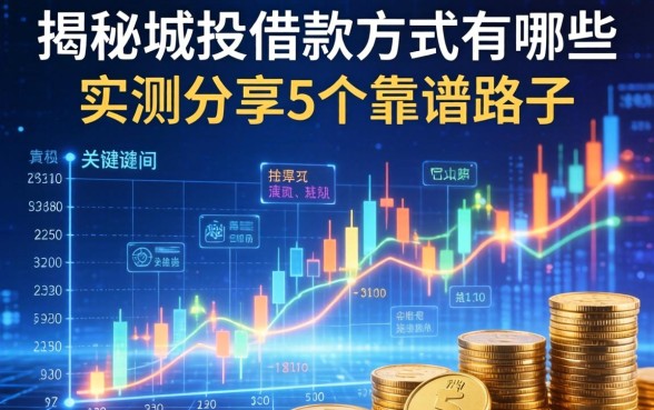 揭秘城投借款方式有哪些,实测分享5个靠谱路子