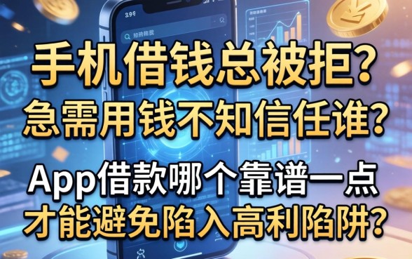 手机借钱总被拒？急需用钱不知信任谁？app借款哪个靠谱一点才能避免陷入高利陷阱？