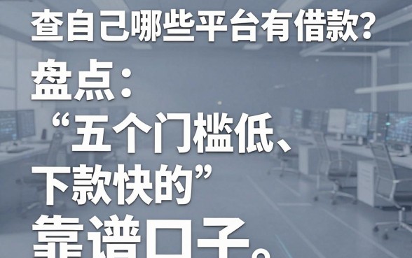 查自己哪些平台有借款?盘点五个门槛低、下款快的靠谱口子