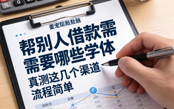 帮别人借款需要哪些手续？实测这几个渠道流程简单