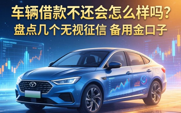 车辆借款不还会怎么样吗?盘点几个无视征信的备用金口子