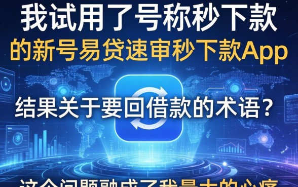 我试用了号称秒下款的新号易贷速审秒下款app，结果关于要回借款的术语有哪些呢这个问题成了我最大的心病