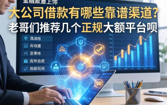 大公司借款有哪些靠谱渠道？老哥们推荐几个正规大额平台呗