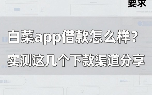白菜app借款怎么样?实测这几个下款渠道分享