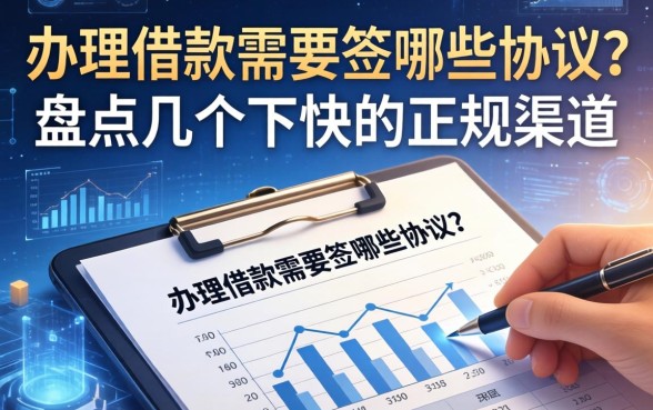 办理借款需要签哪些协议？盘点几个下款快的正规渠道