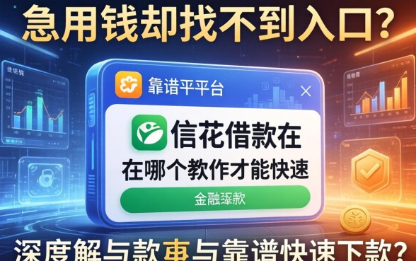 急用钱却找不到入口？易信花借款在哪个软件才能快速下款？深度解析与靠谱平台推荐